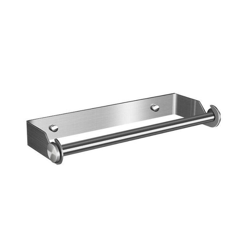 V528-9360312160207-202510010727-06 Paper Towel Holder Under Cabinet Wall Mount Stainless Steel Rack Kitchen - Silver - Image 7