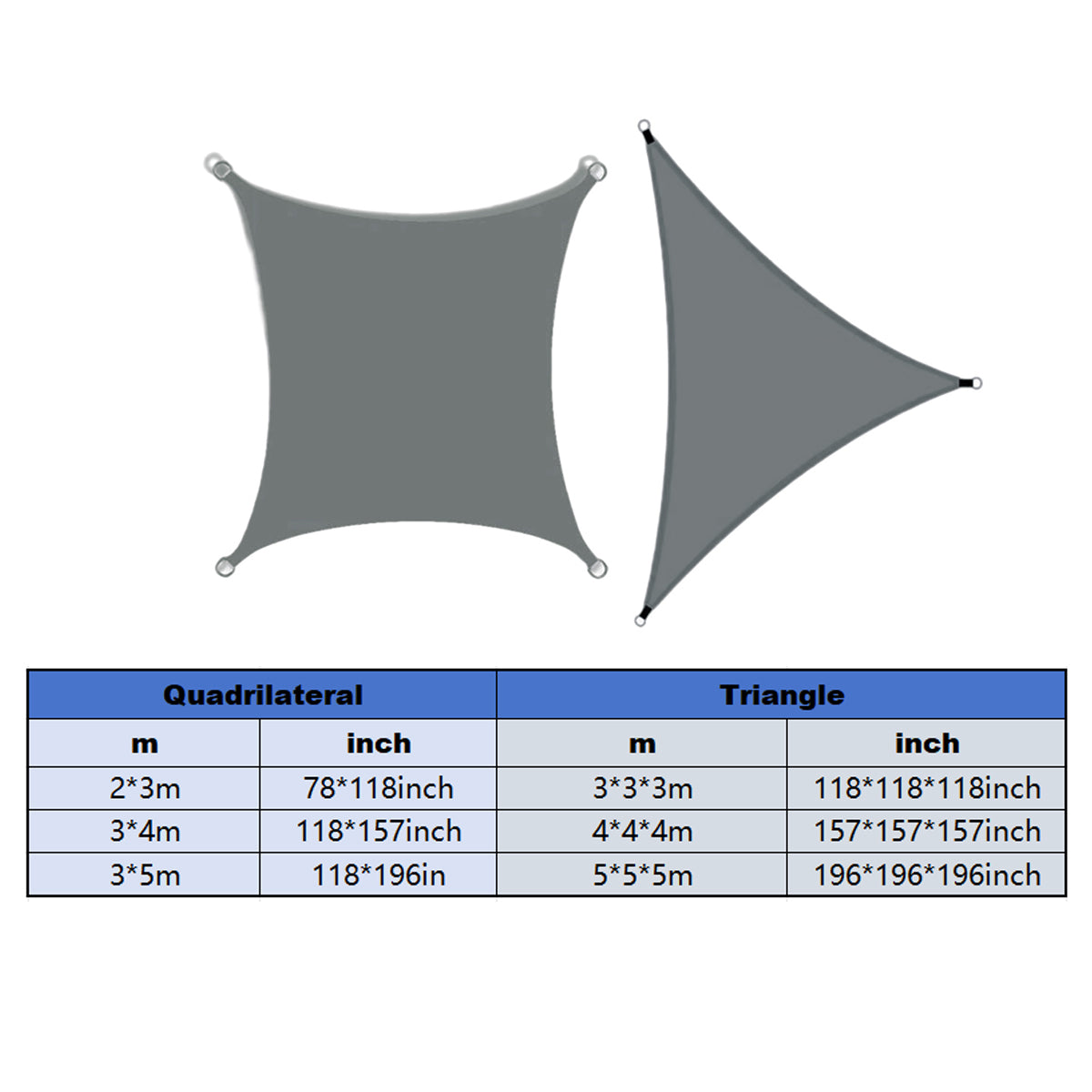 V528-AWNING-TENT-GREY-3-5M-682950-202510011009-02 Waterproof Outdoor Shade Sail Garden Sun Canopy UV Protection Patio Awning Cloth - 3x5m Quadrilateral - Image 3