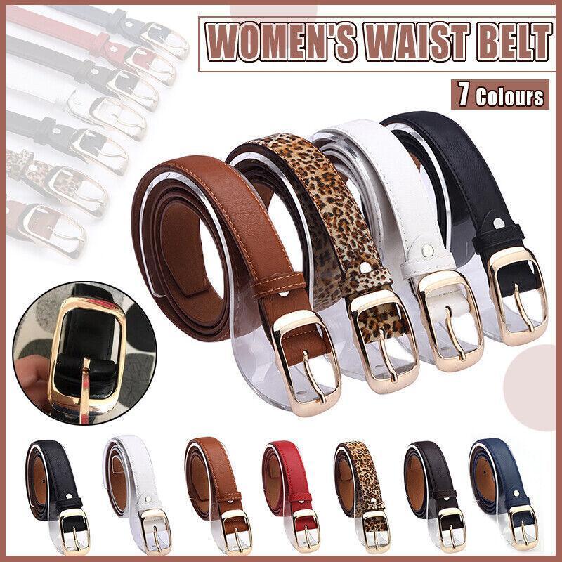 V528-BELT-LEOPARDPRINT-154895-202509301818-00 Ladies Leather Belt Classic Buckle Fashion Waist Strap for Jeans Dresses Casual - Leopard - Image 1