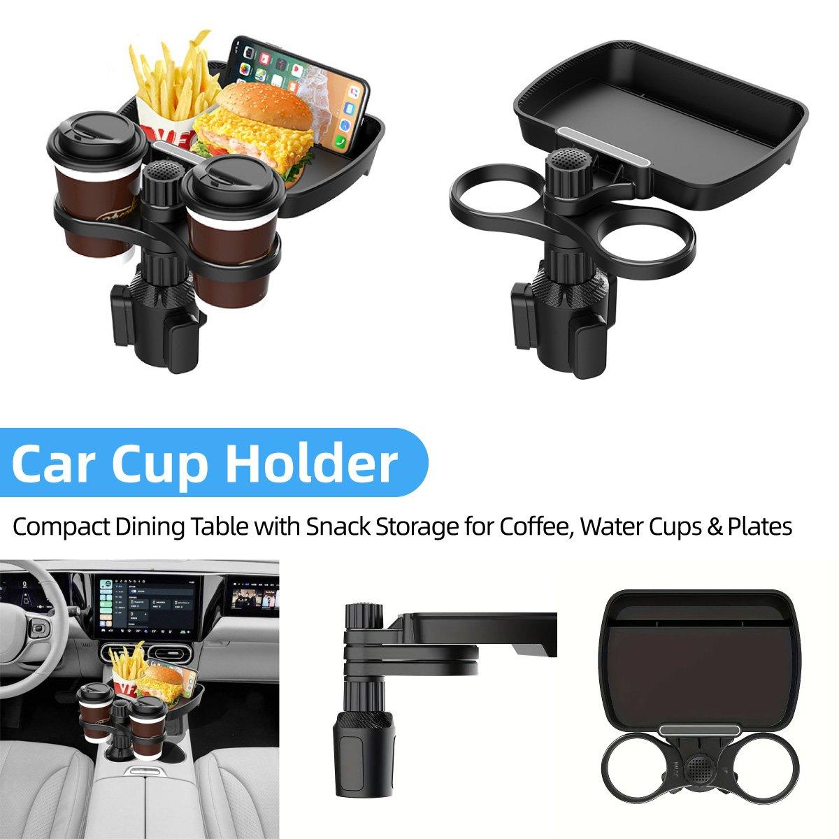 V528-CAR-TRAY-B05-498612-202509291554-00 Car Tray Table for Drinks Mug Holder Space Saver Small Dining Table Travel Use - Image 1
