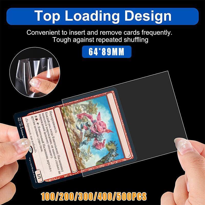 V528-CARDSLEEVE-100PCS-760715-202510010454-00 Ultra Soft Trading Card Sleeves Clear Penny Protector 100Pcs For Pokemon Nba Yugioh - 100PCS - Image 1