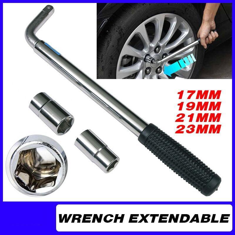 V528-CARWHEELBRACE-738483-202509251035-00 Extendable Car Wheel Brace Heavy Duty Nut Lug Wrench Sockets 17/19mm & 21/23mm - Image 1