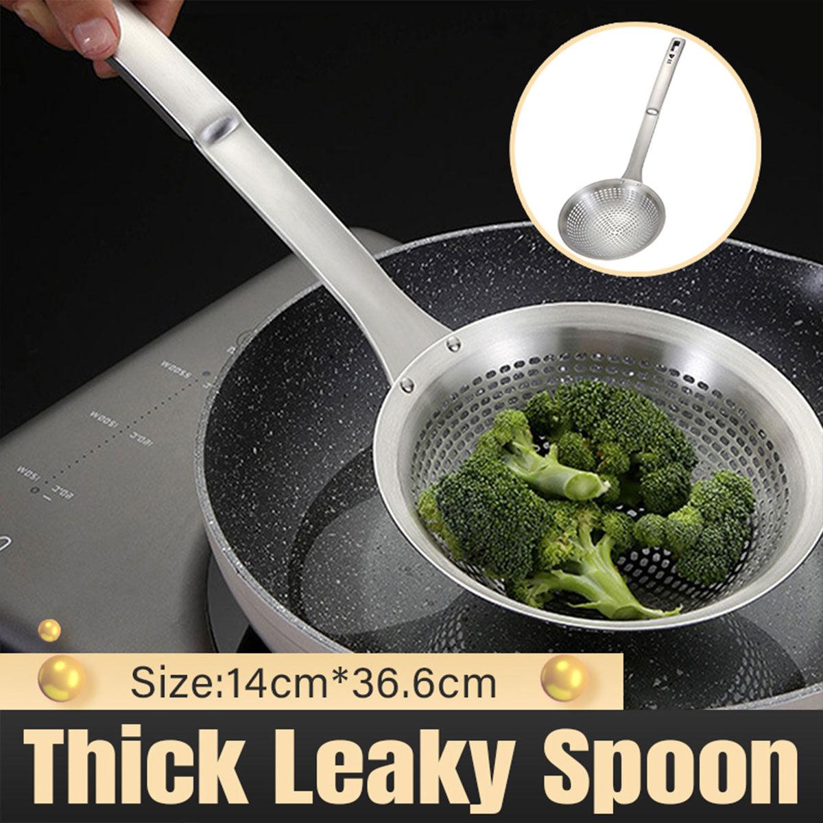 V528-COLANDER-14CM-778265-202509291610-00 Stainless Steel Colander Spoon Kitchen Strainer Tool for Pasta Rice Vegetable - Image 1