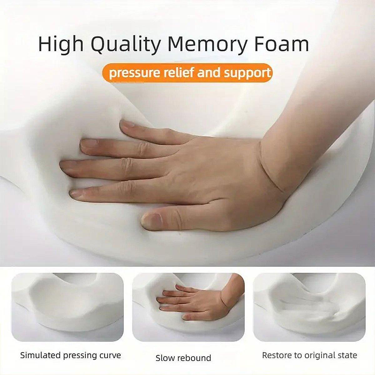 V528-CUSHION-GREY-474492-202509291545-04 Memory Foam Seat Cushion Breathable Comfort Pad for Office Chair - Image 5