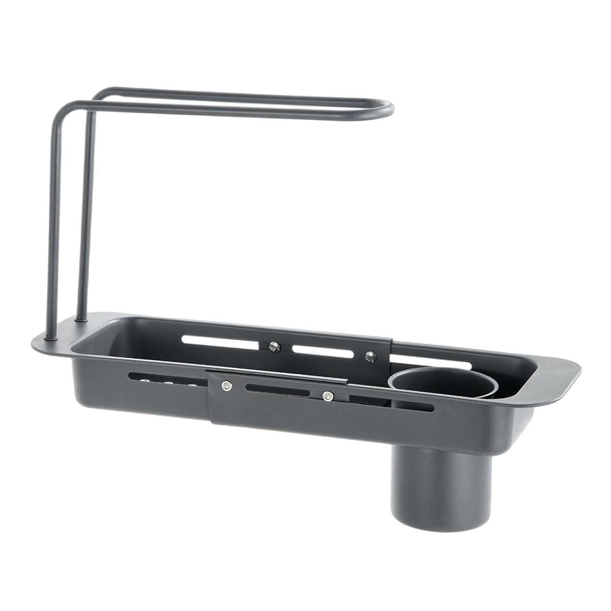 V528-DRAIN-RACK-GREY-774493-202510010527-06 Retractable Kitchen Sink Draining Rack Water Filter Basket Storage Shelf Home - Grey - Image 7