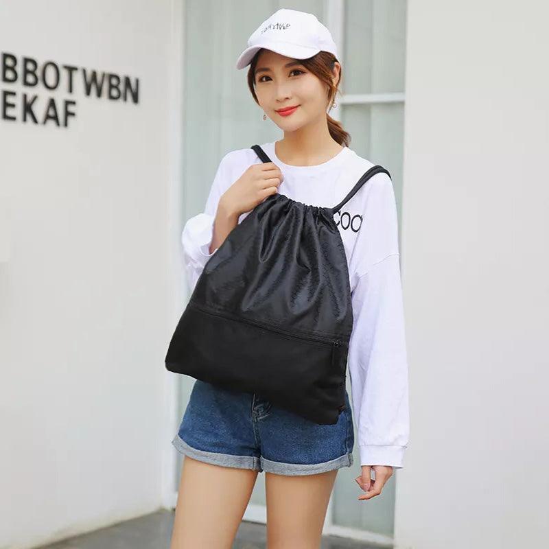 V528-DRAWSTRINGBAG-S-PINK-49139-202510011127-04 Backpack Sport Pack String Tote Gym Bag Cinch Sack School Drawstring Capacity - Pink - Image 5