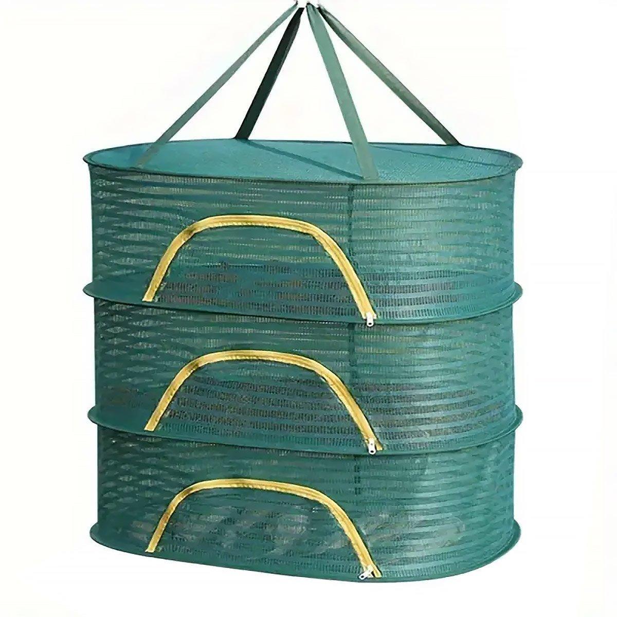 V528-DRYING-BASKET-1-GREEN-2046523-202510010627-07 Anti Mosquito Fully Enclosed Drying Net Basket for Fish Vegetables Fruit Herbs - Single layer - Image 8