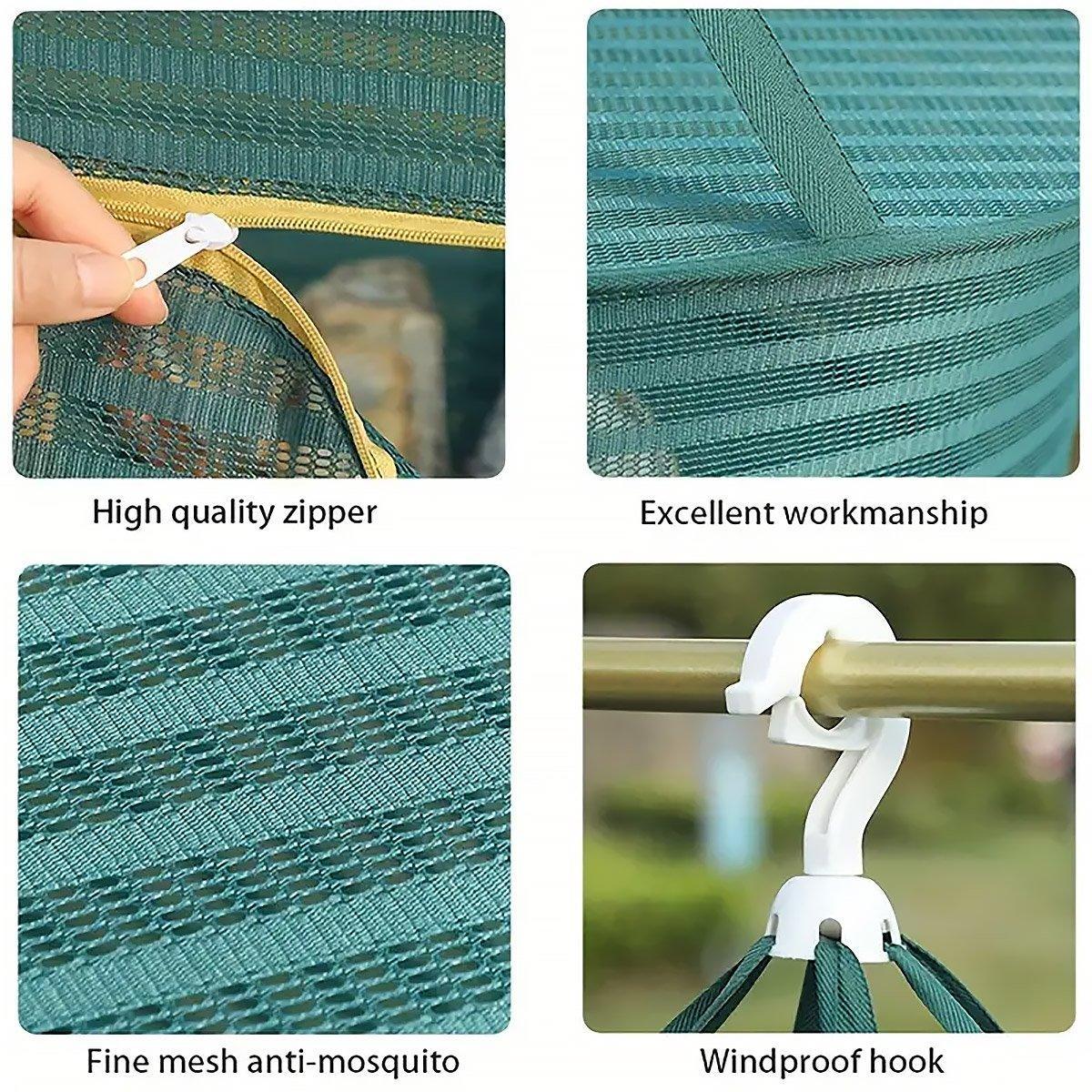 V528-DRYING-BASKET-2-GREEN-612737-202510010627-03 Anti Mosquito Fully Enclosed Drying Net Basket for Fish Vegetables Fruit Herbs - Double layer - Image 4