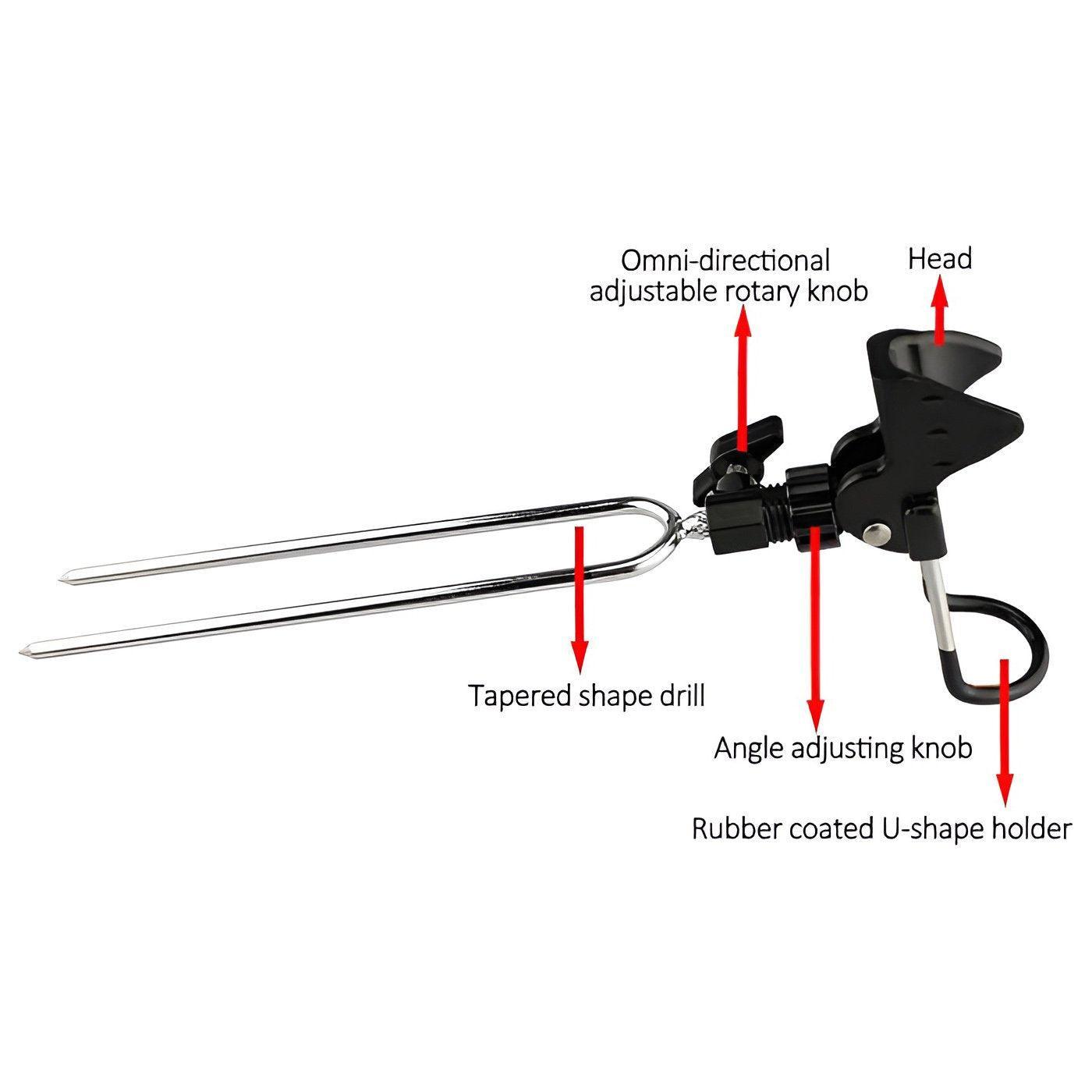 V528-FISHINGHOLD-139727-202509291918-03 Fishing Rod Bracket Setter Pole Stand Hook Holder Rack Tip-Up Ground Fishing Rod - Image 4