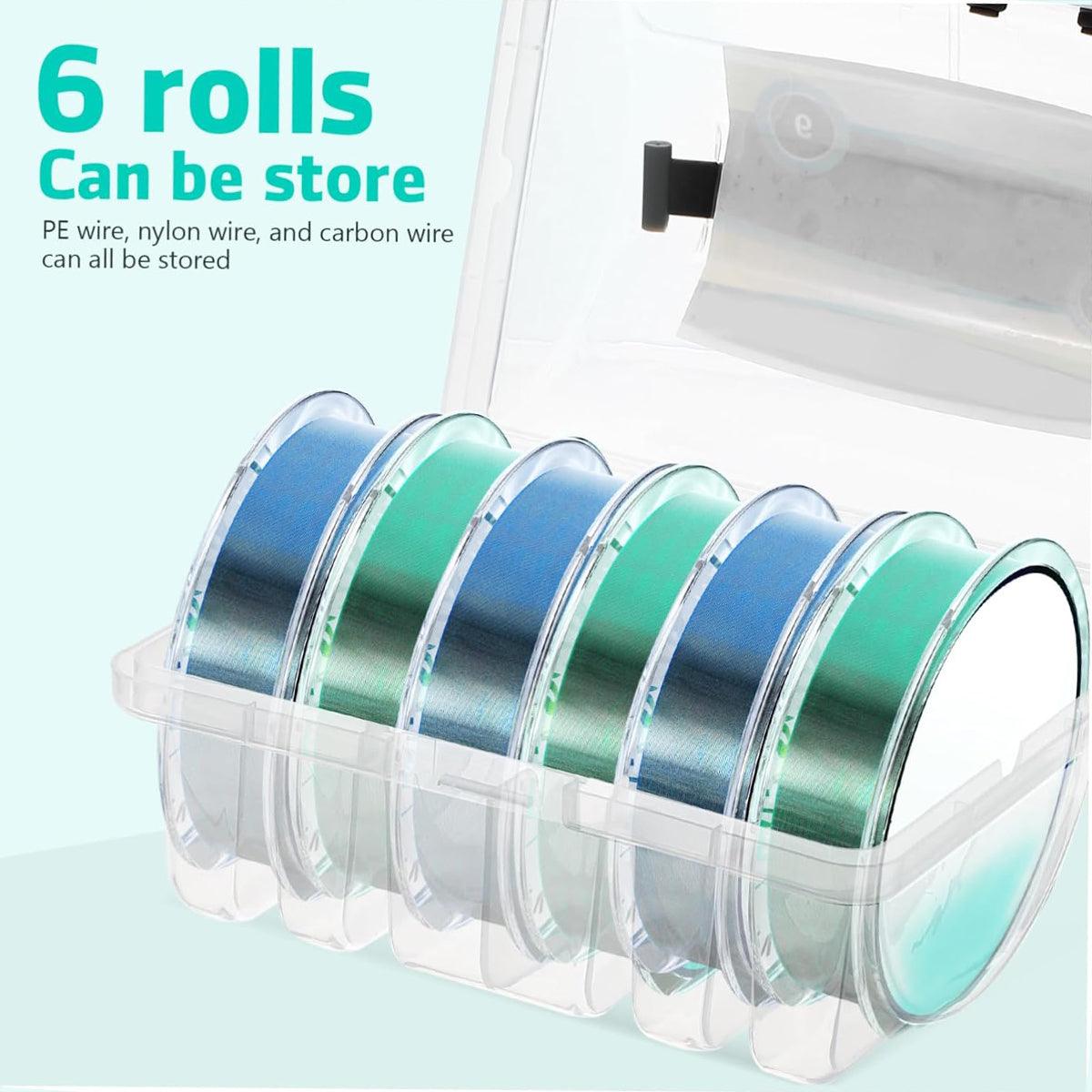 V528-FISHLINE-REEL-BOX-502510-202509251341-04 Multifunctional Fishing Line Organizer Storage Box Tackle Management Holder - Image 5