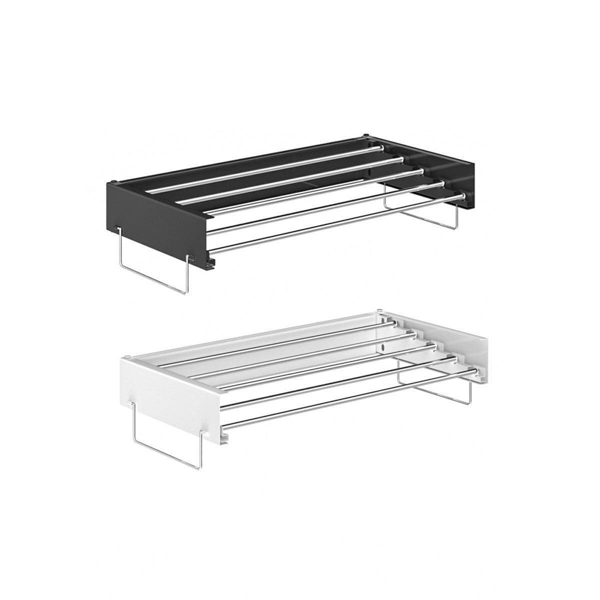 V528-FOLDING-HANGER-WHITE-80CM-252769-202509301718-01 Foldable Wall Hanging Clothes Drying Rack Invisible Balcony Towel Laundry Rack - White - Image 2