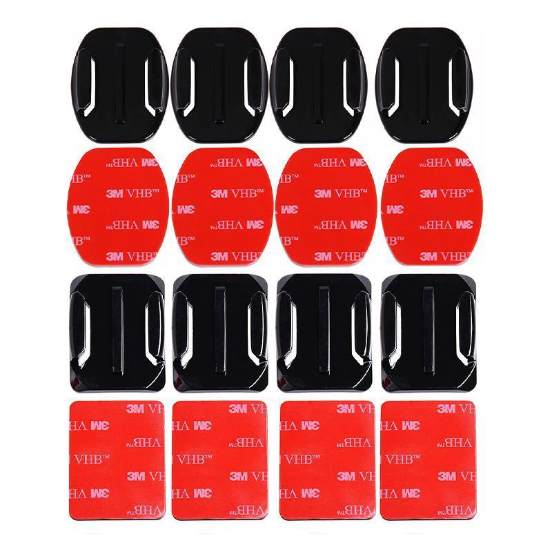 V528-GOPROCAMERAACC-8PCS-954648-202509291700-01 8Pcs Flat Curved Adhesive Mount Helmet Accessories For Gopro Hero 8/7/2 /3+/6/5 - Image 2
