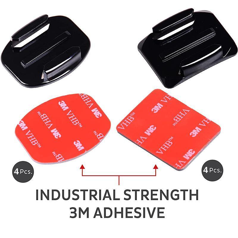 V528-GOPROCAMERAACC-8PCS-954648-202509291700-02 8Pcs Flat Curved Adhesive Mount Helmet Accessories For Gopro Hero 8/7/2 /3+/6/5 - Image 3