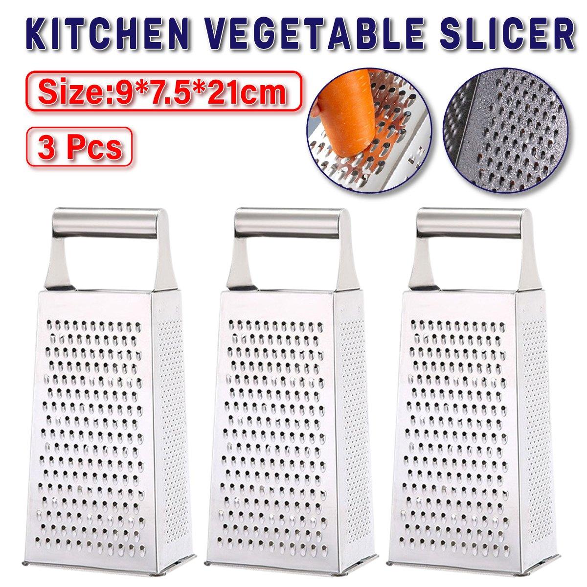 V528-GRATER-210-90-75MM-3PCS-361607-202509291500-00 3pcs Stainless Steel Vegetable Slicer Grater Kitchen Multi-Function Grater Tool - Image 1