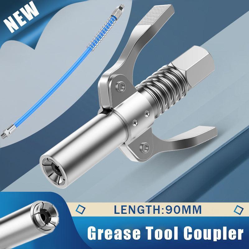 V528-GREASEGUN-301482-202509251140-00 Grease Tool Coupler Heavy Duty Quick Lock Double Handle Leak-Free Grease Nozzle - Image 1