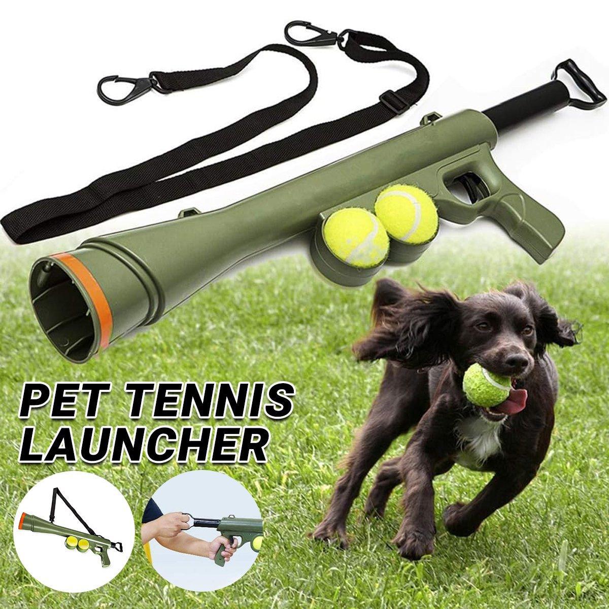 V528-INTERACTIVE-TOY-902448-202509251030-00 Interactive Pet Tennis Ball Launcher Toy for Training and Play Supplies Fun - Image 1