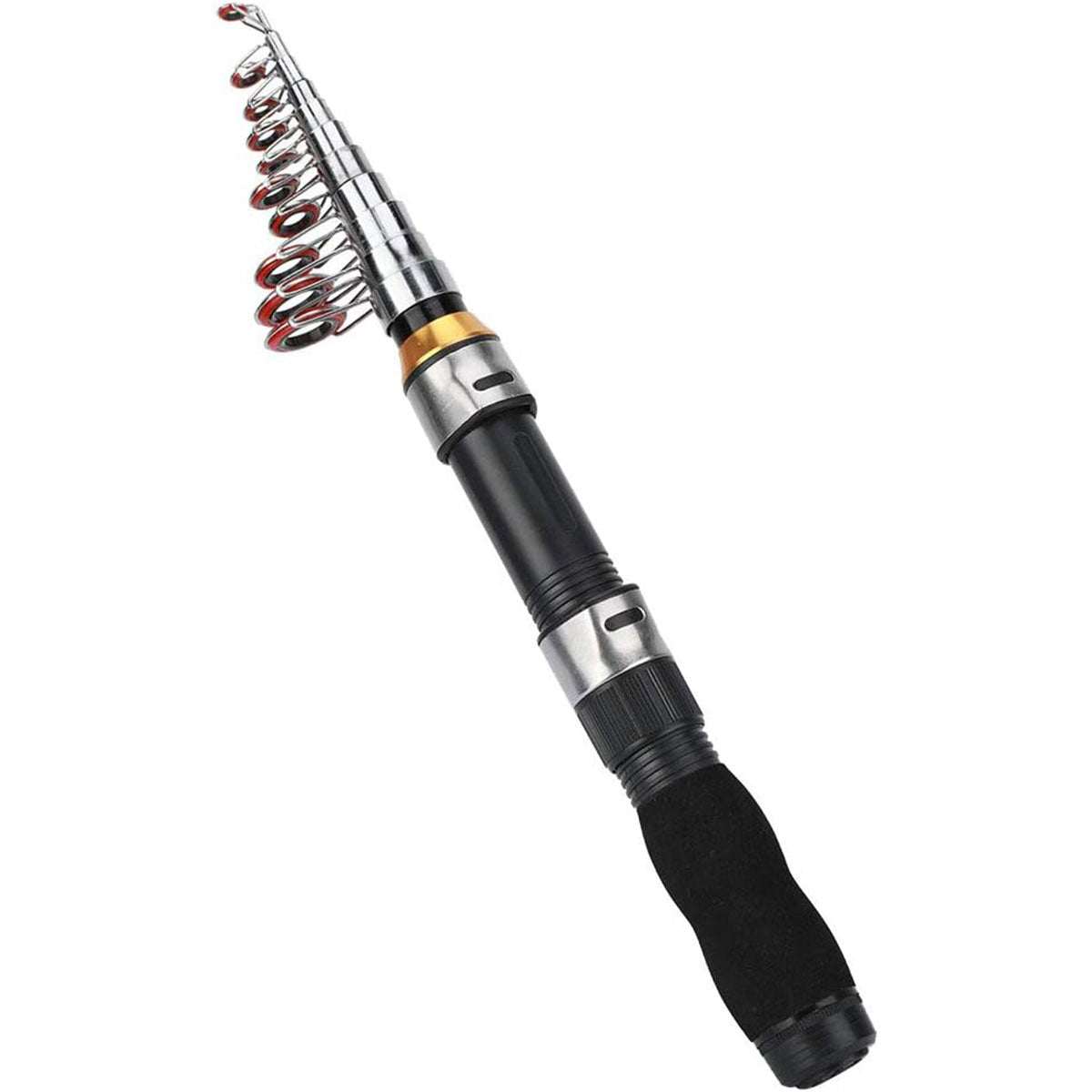 V528-MINI-ROD-BLACK-230CM-861288-202510011227-05 Portable Mini Fishing Rod Fishing Gear Compact Travel Rods for Outdoor Sports - 235cm - Image 6