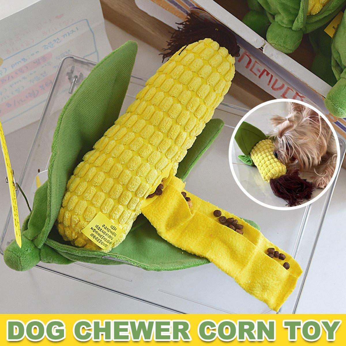 V528-PET-TOY-ARTIFICIAL-CORN-516096-202509251650-00 Simulation Corn Dog Chew Toy for Pets Durable Slow Feeder Toy for Dog Boredom - Image 1