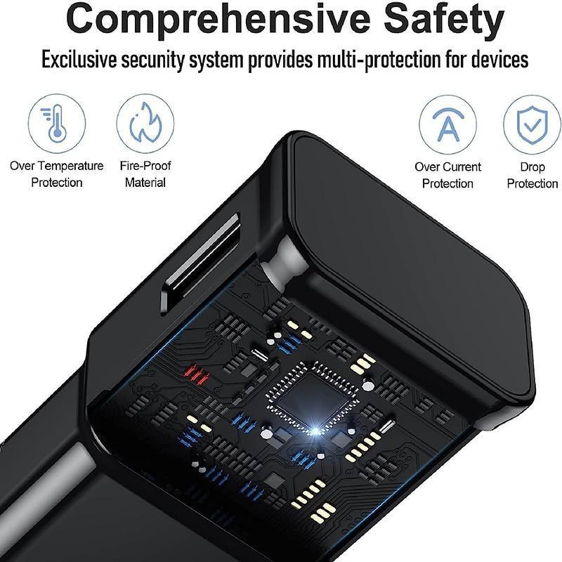 V528-S8NOTE9-CHARGER-BLACK-56026-202510011200-02 Fast Wall Charger Adapter - Samsung Galaxy S8 S9 S10/ Note 8 9 10 - Black Plug (NO CABLE) - Image 3