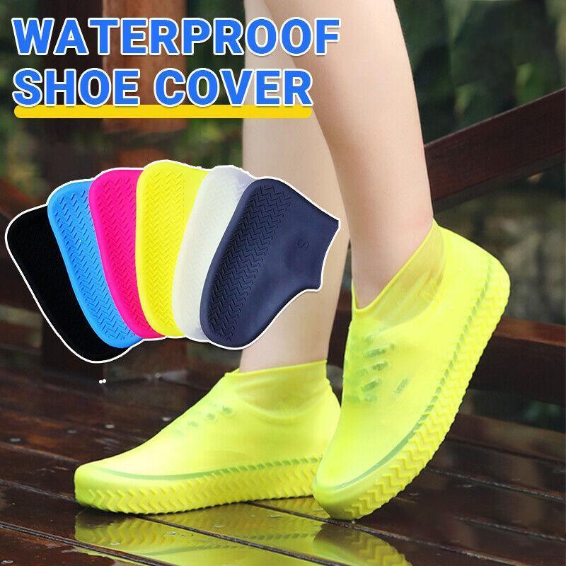 V528-SHOECOVER-RED-M-798148-202510010618-00 Shoe Cover Waterproof Silicone Non Slip Rain Water Rubber Foot Boot Overshoe M Size - Red - Image 1