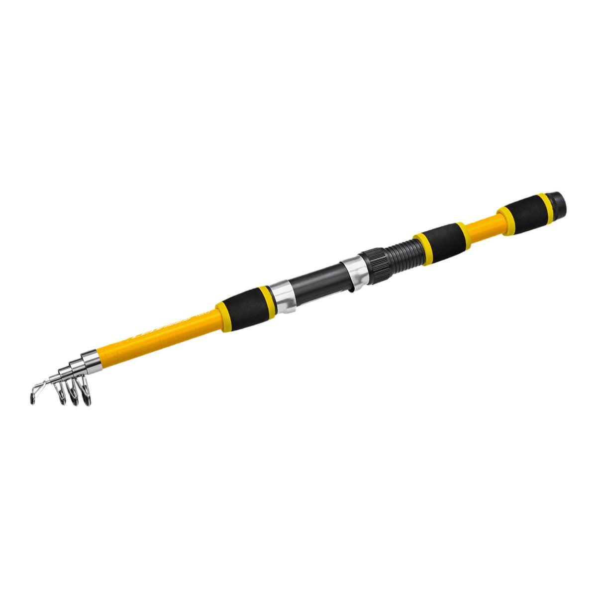V528-SHORT-FISH-ROD-YELLOW-441701-202510010445-09 Telescopic Fishing Rod Lightweight Portable Sea Casting Rod Durable Glass Steel - Yellow - Image 10