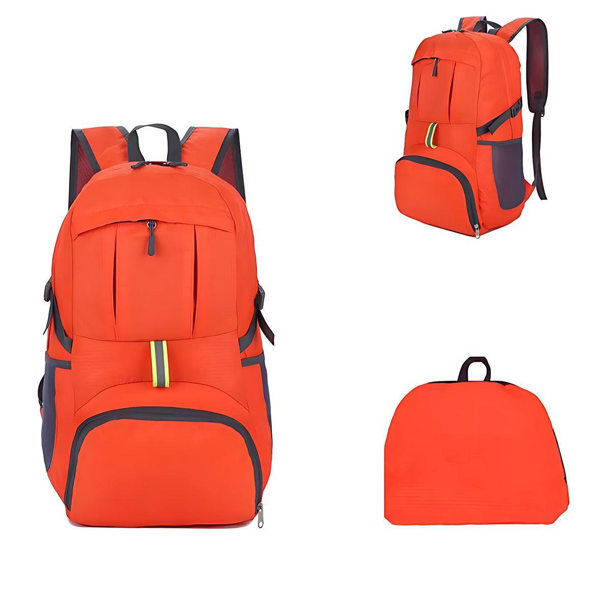 V528-TRAVELBAG-ORANGE-892405-202510010809-08 35L Light Foldable Waterproof Outdoor Sports Backpack Camping Hiking Travel Bag - Orange - Image 9
