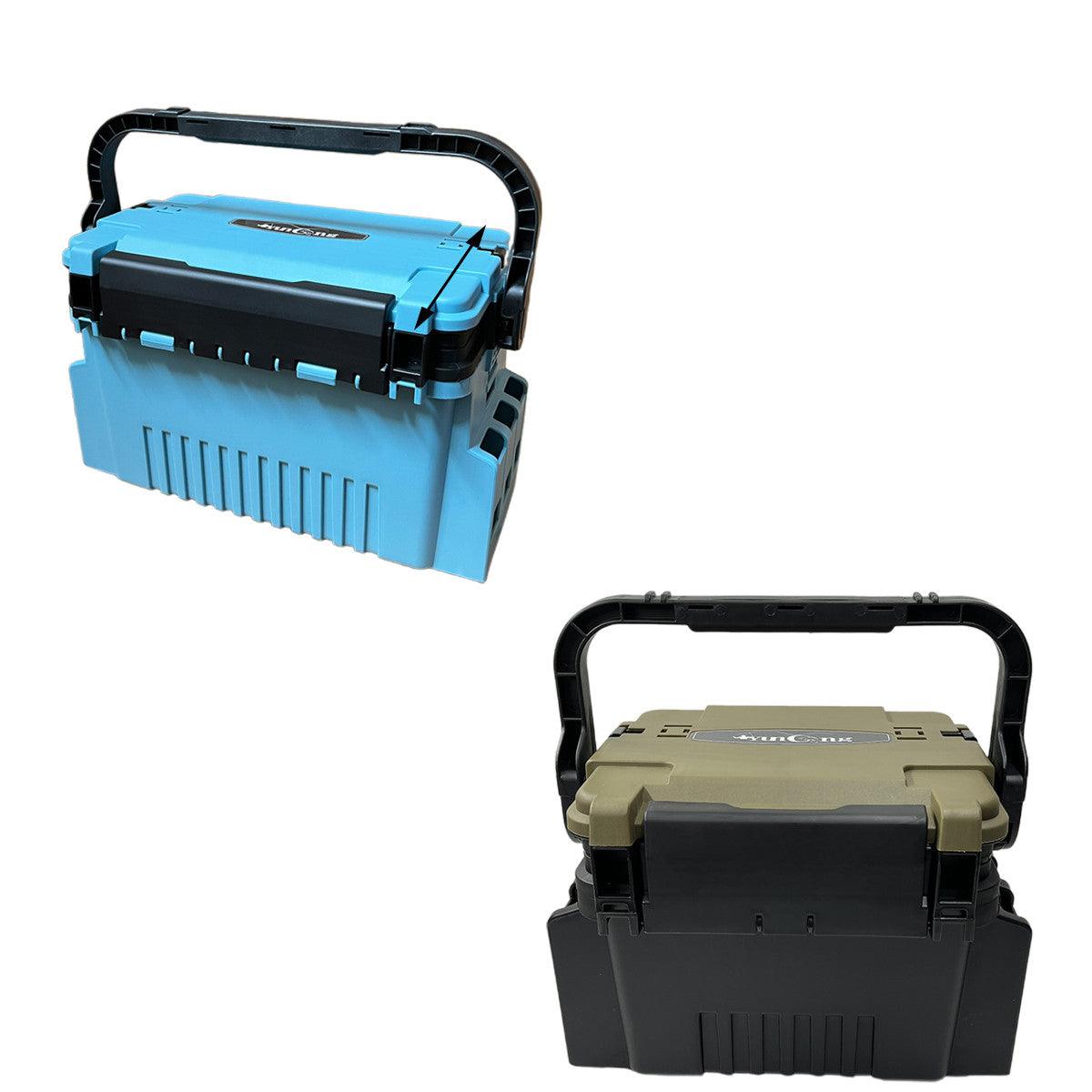 V528-VERSATILE-FISHING-BOX-BU-668942-202509301418-01 Multifunctional Fishing Tackle Box Portable Gear Storage Case Organizer Tool Box - Blue - Image 2