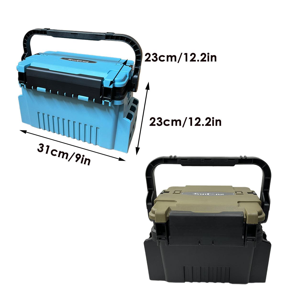 V528-VERSATILE-FISHING-BOX-GN-266068-202509301427-02 Multifunctional Fishing Tackle Box Portable Gear Storage Case Organizer Tool Box - Green - Image 3
