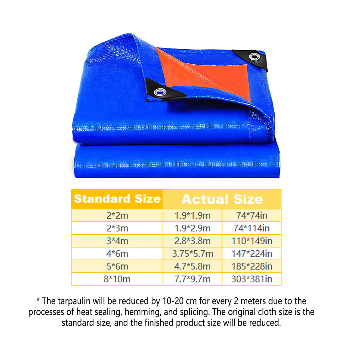 V528-WATERPROOF-CLOTH-2-2M-541441-202510010900-02 Waterproof Plastic Tarp Cover Heavy Duty Ground Sheet Rainproof Dustproof Blue - 2x2m - Image 3