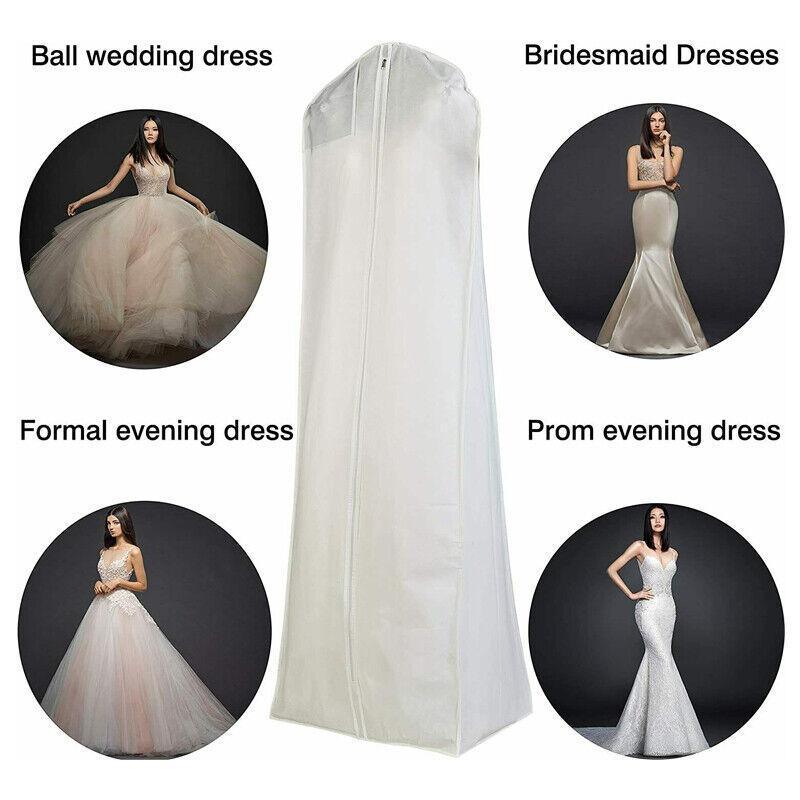 V528-WEDDINGDRESSBAG-966900-202509291600-03 White Extra Large Wedding Dress Bridal Gown Garment Breathable Cover Storage Bag - Image 4