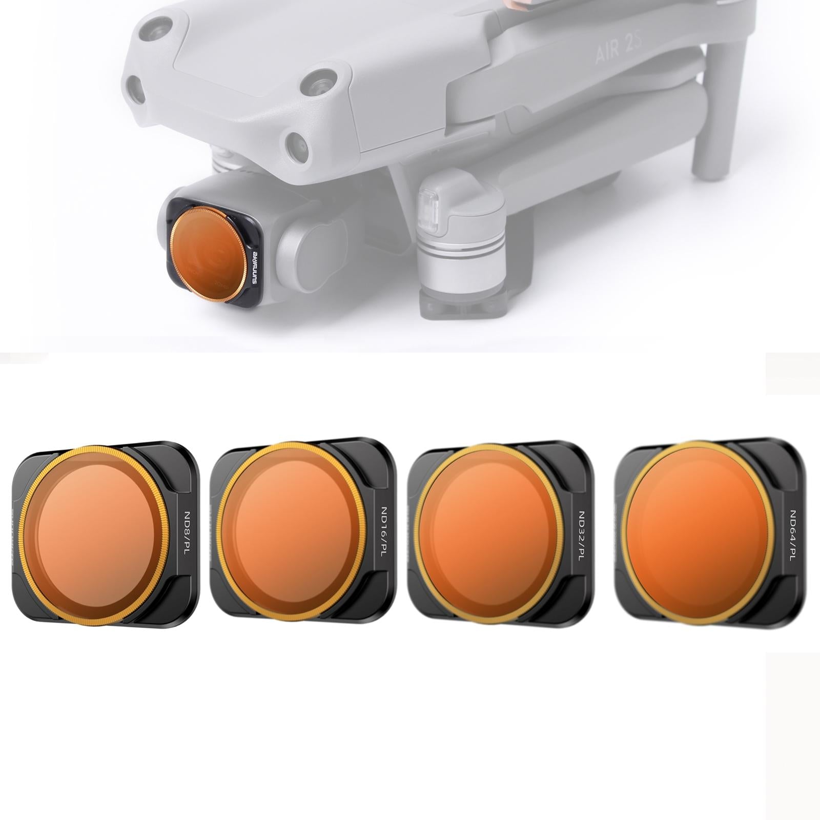 V562-0230POD-202508271931-01 4-in-1 Nd Lens Filters for Dji Air 2s - Nd8pl Nd16pl Nd32pl Nd64pl - Image 2