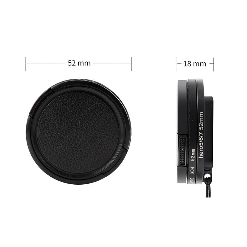 V562-0680ACD-202508272015-08 52mm Lens Filter Kit for Gopro Hero 7 / 6 / 5 with Adapter and Cap - Image 9