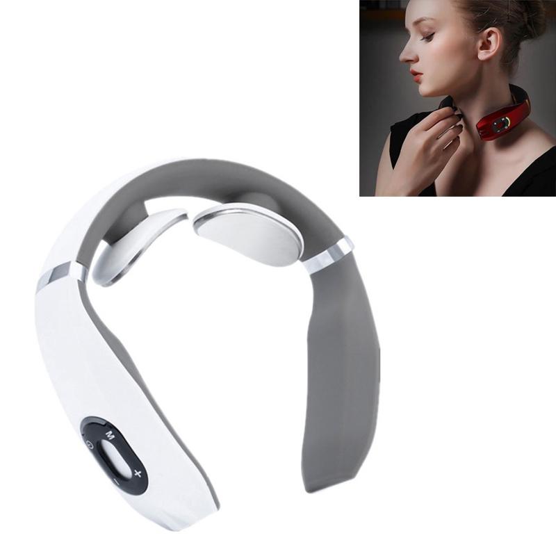 V562-1002786230DBT-202508280315-00 Intelligent Neck Massager Electromagnetic Vibration White - Image 1