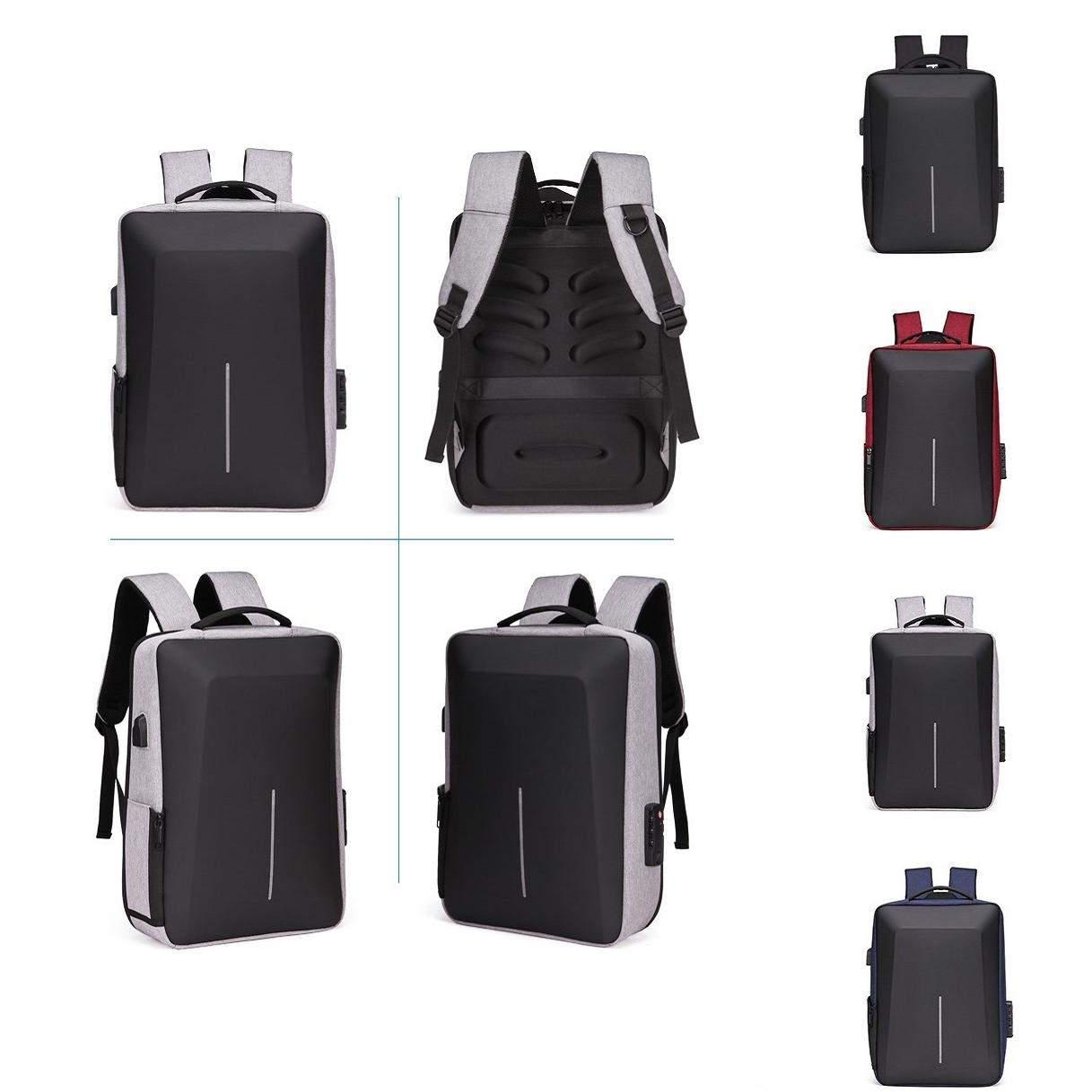 V562-1047432060DBT-202508271541-02 Anti-theft Hard Shell Backpack for Men - Black - Image 3
