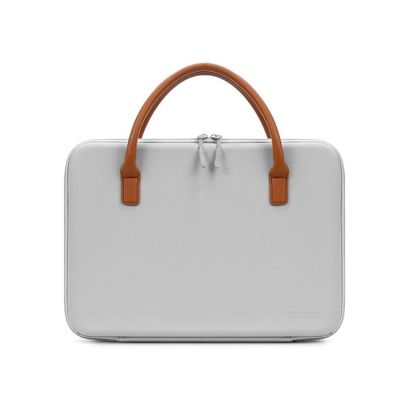 V562-1093922060DBT-202508271021-00 Waterproof Multifunctional Computer Bag - Gray Leather Wear-resistant - Image 1