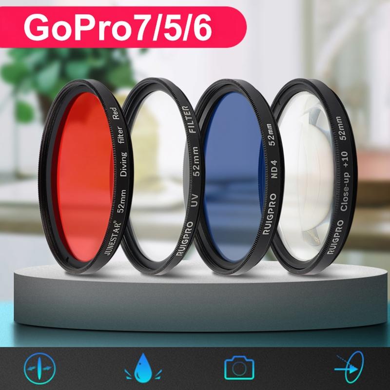 V562-1680ACD-202508272246-11 52mm 8x Filter Kit for Gopro Hero 7 / 6 / 5 with Adapter and Lens Cap - Image 12
