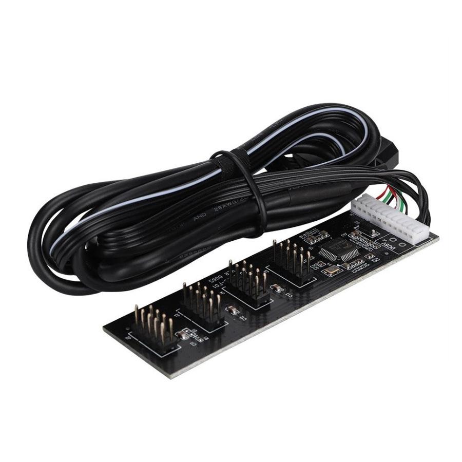 V562-17473060DBT-202508280635-01 9Pin To 4 9Pin Usb 2.0 Hub For Internal Motherboard 4Pin Powered - Image 2