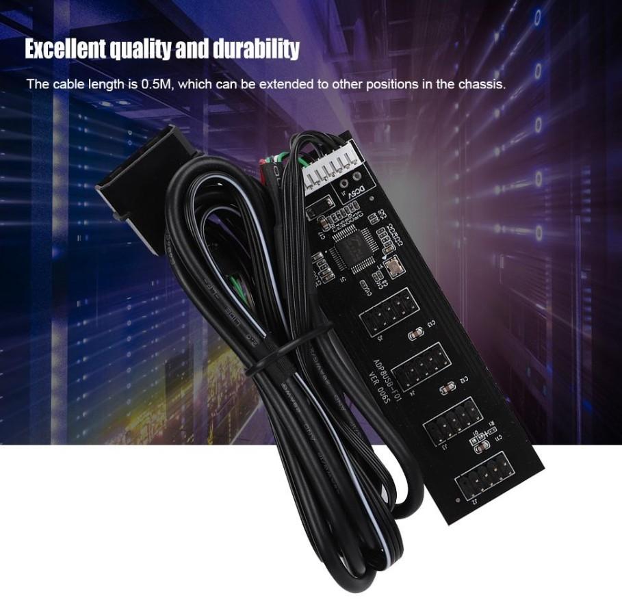 V562-17473060DBT-202508280635-05 9Pin To 4 9Pin Usb 2.0 Hub For Internal Motherboard 4Pin Powered - Image 6
