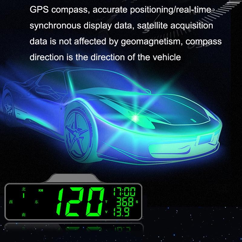 V562-2019752060DBT-202508272305-07 9 Inch Car Hud Gps Speedometer W / Compass Multifunction Display - Image 8
