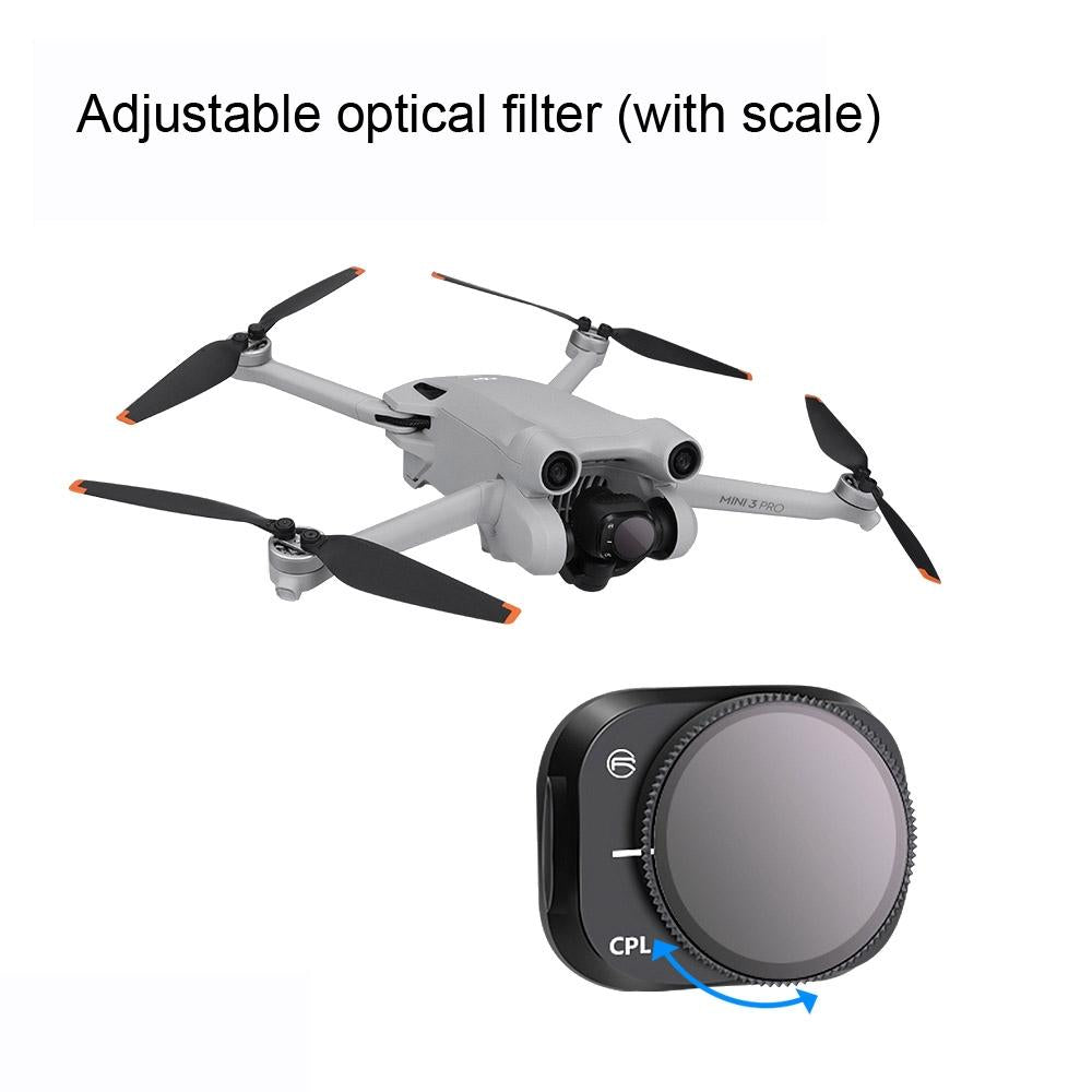 V562-3026142060DBT-202508272311-04 Adjustable Aluminum Filter for Dji Mini 3 Pro - Nd8 - Image 5