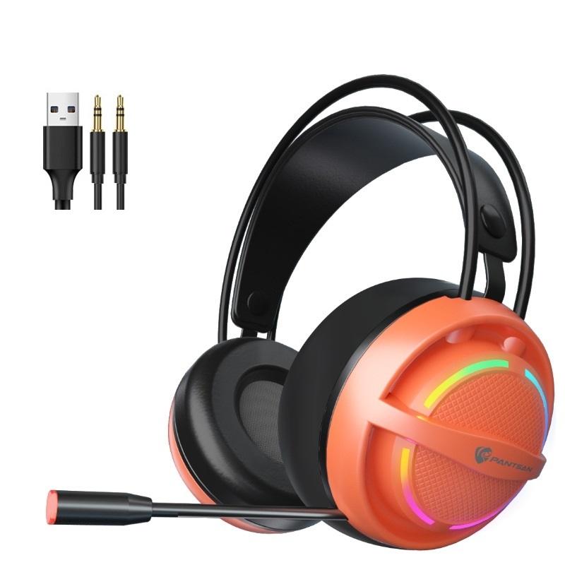 V562-3039171060DBT-202508280326-01 Psh-100 Gaming Earphones With Mic 3.5Mm Orange - Image 2