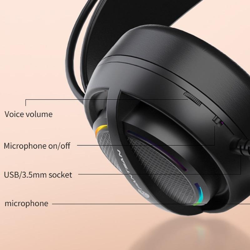 V562-3039171060DBT-202508280326-05 Psh-100 Gaming Earphones With Mic 3.5Mm Orange - Image 6