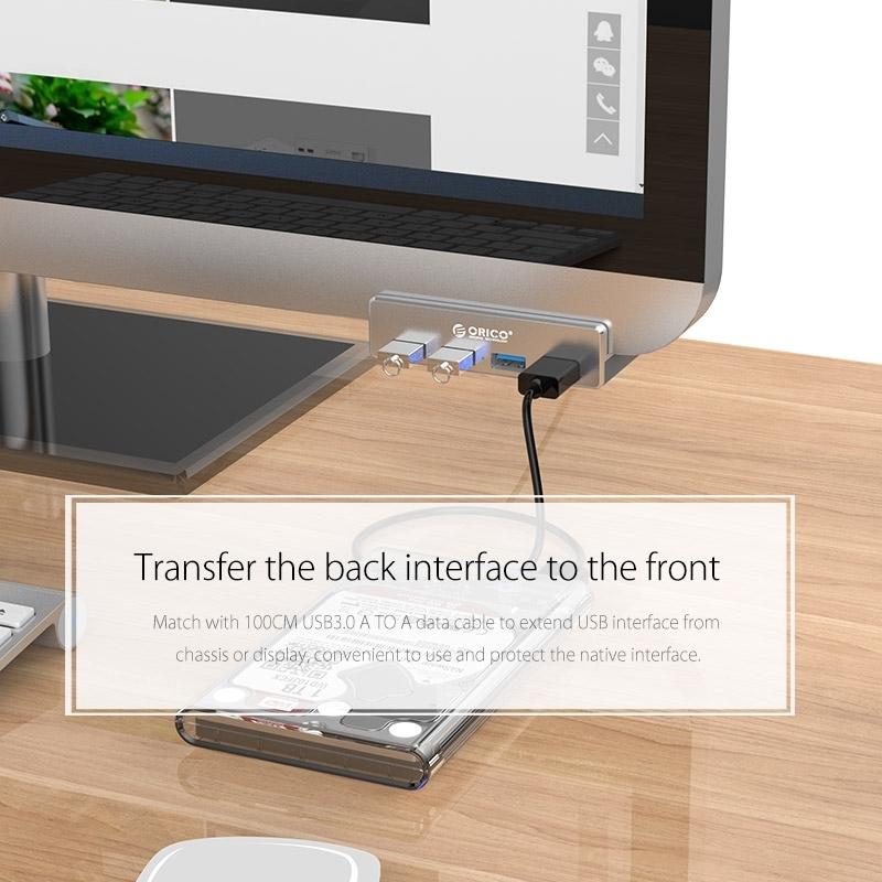 V562-3211CP-202508292235-08 Aluminum 4-Port Usb 3.0 Clip Hub With 1M Cable - Pc1123 - Image 9