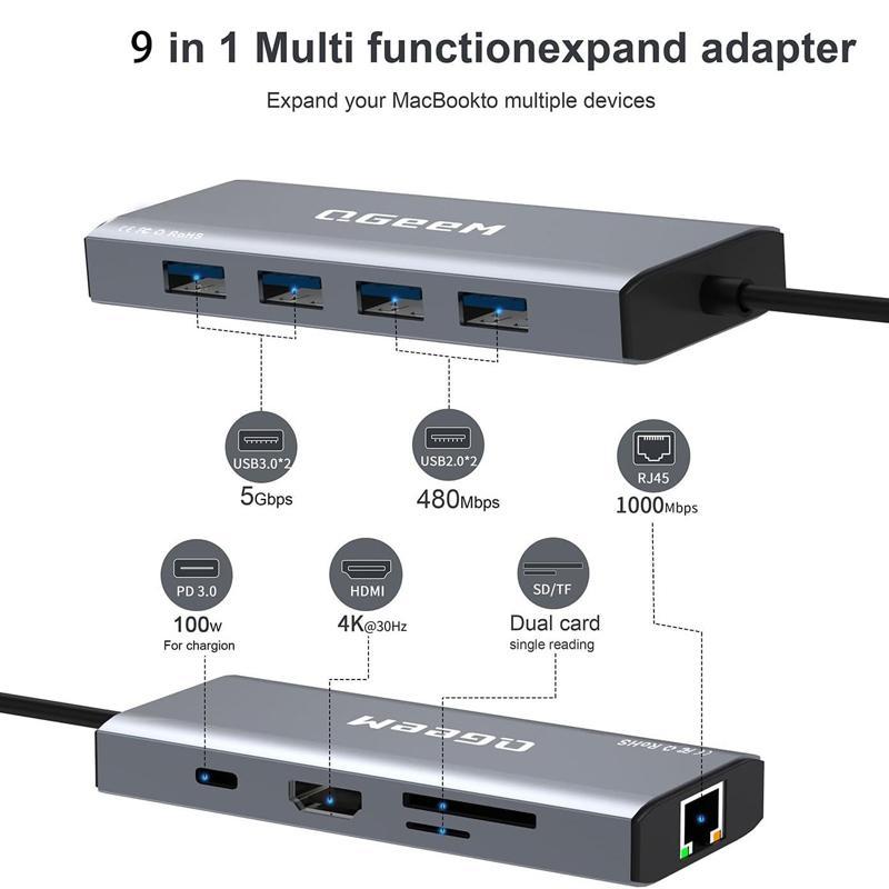 V562-32506060DBT-202508280135-02 9-In-1 Usb-C Docking Station Hdmi Rj45 Pd Usb - Image 3