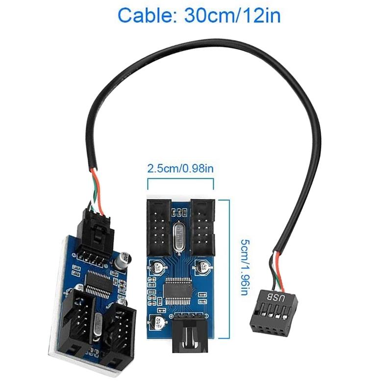 V562-4412CP-202508280347-02 9-Pin Usb2.0 Hub Adapter With Splitter - Image 3