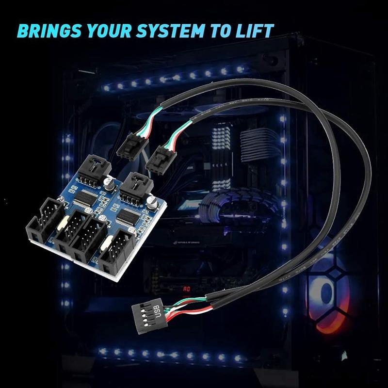 V562-4412CP-202508280347-03 9-Pin Usb2.0 Hub Adapter With Splitter - Image 4