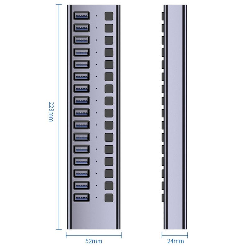 V562-5033813060DBT-202508280140-03 Aluminum Usb3.0 7-Port Docking Hub For Computer Camera - Image 4