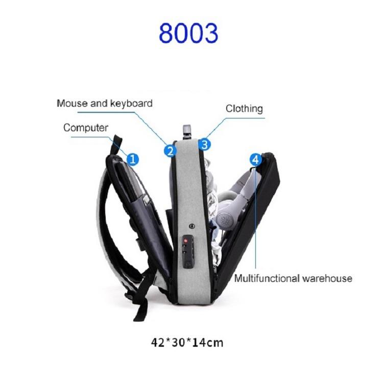 V562-5047432060DBT-202508271522-03 Anti-theft Hard Shell Backpack for Men - Black - Image 4