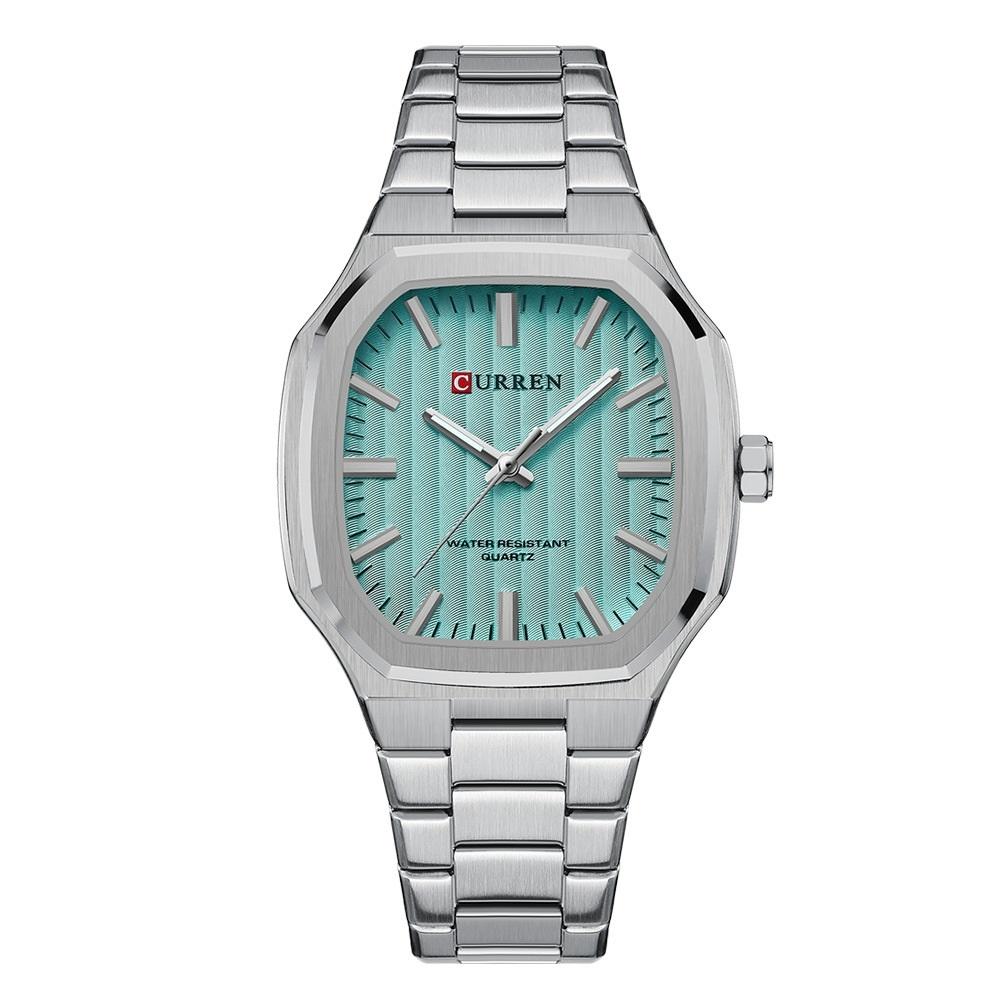 V562-5095934060DBT-202508281254-00 Men Quartz Watch with Steel Strap for Business - White Shell Light Green - Image 1