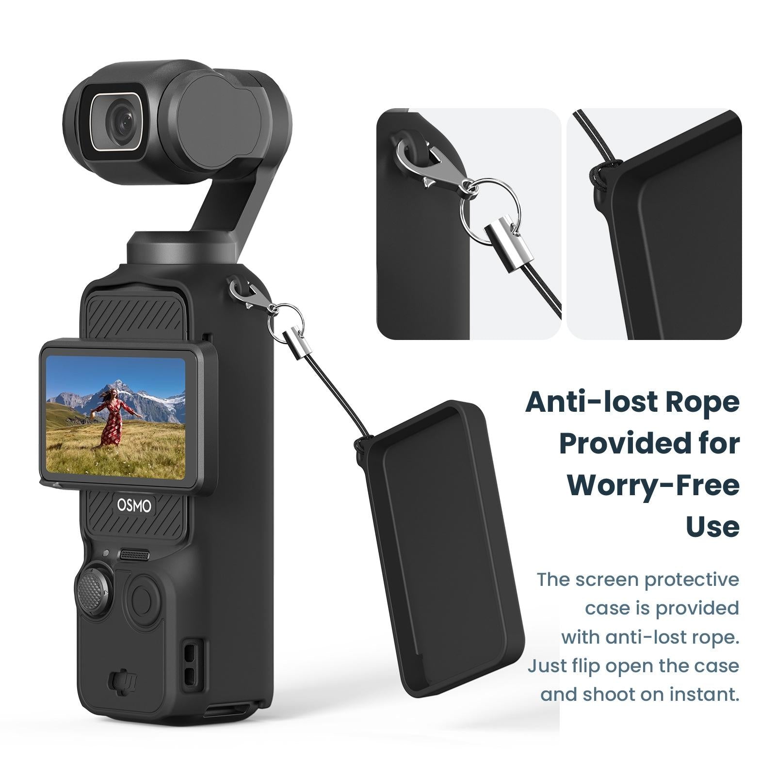 V562-6075554060DBT-202508280530-04 5-in-1 Silicone Case for Dji Pocket 3 Camera Accessories - 7 In 1 Gray - Image 5